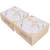 2 Set Wedding Wooden Gift Box PVC Exquisite Candy Packaging
