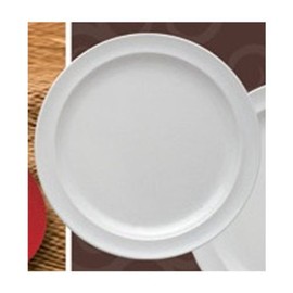 Yanco NS-108W Nessico Round Dinner Plate, 8" Diameter, Melamine, White Color, Pack of 48
