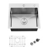 Jshozzy 18 inch Drop in Kitchen Sink, 18" x 17"