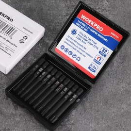 WORKPRO 10PCS Security Torx Bit Set 2.3" Long Torx Screwdriver Bit Magnetic Tips
