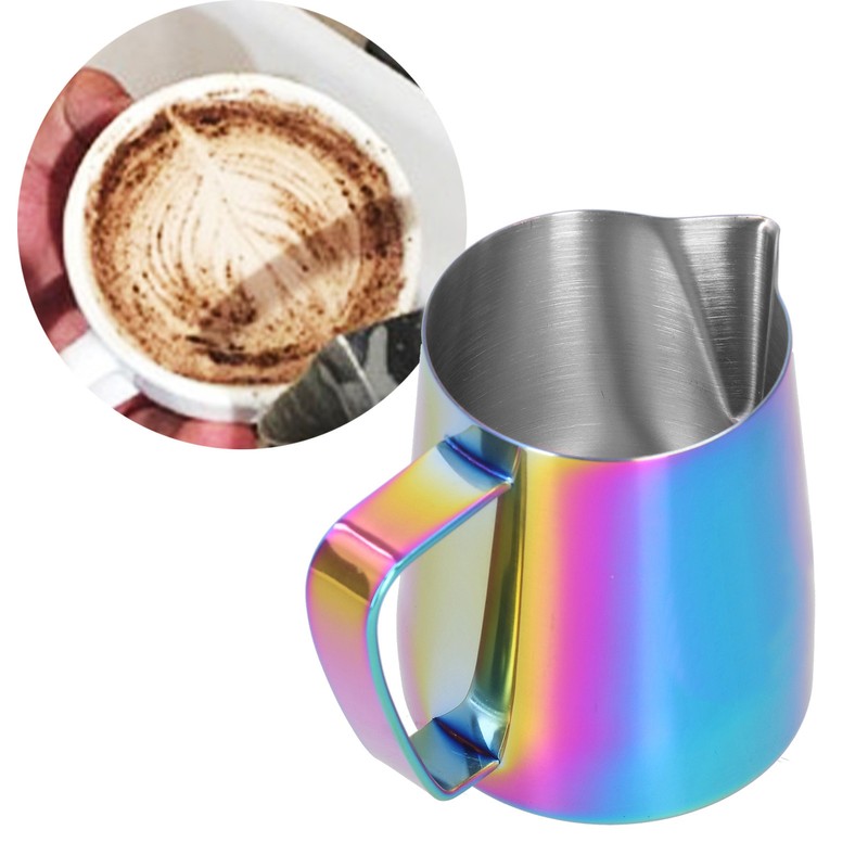 Stainless Steel Milk Frothing Pitcher Pointed Mouth Coffee Frother Cup