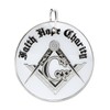 Faith Hope Charity Square & Compass White & Black Masonic