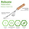 ECENCE Stainless Steel Weeder with Wooden Handle, Manual Weeder for