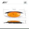 LMS 8x 6.5'' 16LED Amber Side Marker Clearance Light for