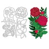 BENECREAT Rose Flower Metal Die Cuts, Flower Leaf Cutting Dies