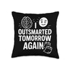 I Outsmarted Tomorrow Again Clever Time Quotes Throw Pillow