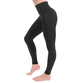 CompressionZ Compression Leggings for Women Waisted Performance Tummy Control Gym, Pilates, Travel, Yoga, Workout Pants Super High Waist Black Small