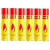 NEON 6 Can Neon Butane Fuel Universal Gas Lighter Refill Cartridge 300 Ml 10.14 Oz