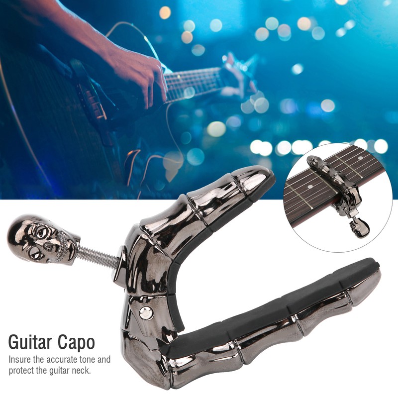 Skull Guitar Capo Adjustable Tightness Accessories Parts for Folk Acoustic