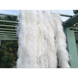 Feather Paradise 6 ply - 20 ply Snow White Fluffy Ostrich Feathers Boa Wedding Party Decoration - 6 ply
