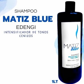 Shampoo Matiz Blue Edengi 1lt Intensificador Tonos Cenizos