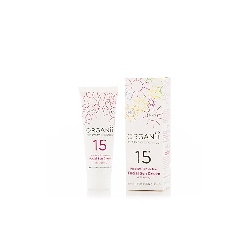 Organii Anti Ageing Facial Sun Cream with SPF 15 50 ml by