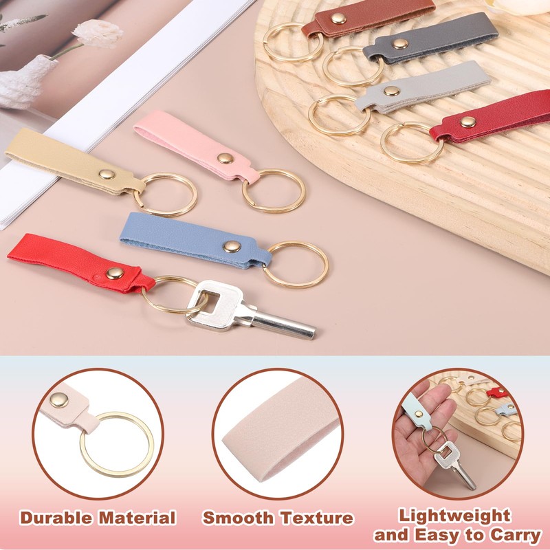 40 Pcs PU Leather Keychain Blanks Bulk Laser Engraving Keychain