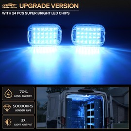 LED Interior Cabin Courtesy Cargo Load Space Area Dome Light For 2014-2024 Ford Transit 150 250 350 350 HD Van Transit Connect, Ice Blue, Pack of 2