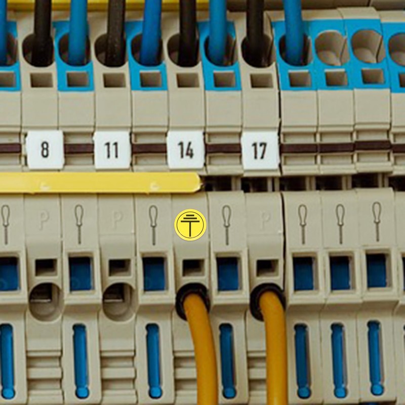 Gadpiparty Ground Symbol Stickers 400pcs Safety Protective Earth Protective Grounding