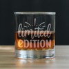 Limited Edition Rocks Glass Hand Engraved 10oz Etched Design Unique