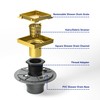 Bernkot Square Shower Drain 4" with 2" PVC Flange Base,