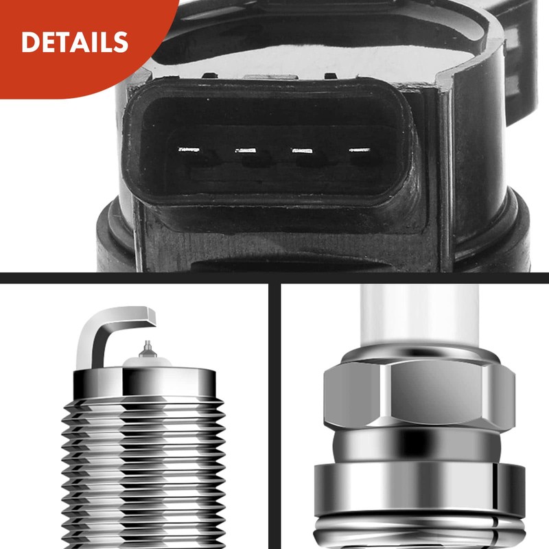A-Premium Set of 4 Ignition Coil Pack and Iridium Spark