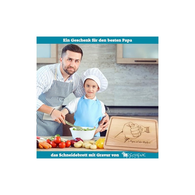Papa ist der Beste Brettchen - Premium Chopping Board 30