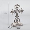 Retrome Metal Cross Stand Tabletop for Home Decor, 10.6" H