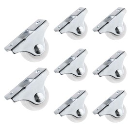 8 Pieces Fixed Castor Wheels Multifunctional Small Wheel Castors Non-Swivel Trolleys Castor for Furniture Appliances Drawer Equipment Fixed Castor Replacement