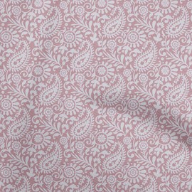oneOone Georgette Viscose Dusty Pink Fabric Paisleys Paisley Fabric for Sewing Printed Craft Fabric by The Meter 42 Inch Wide