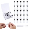 50pcs Nail Polish Replacement Brush, Soft Bristles Flat Head Nail