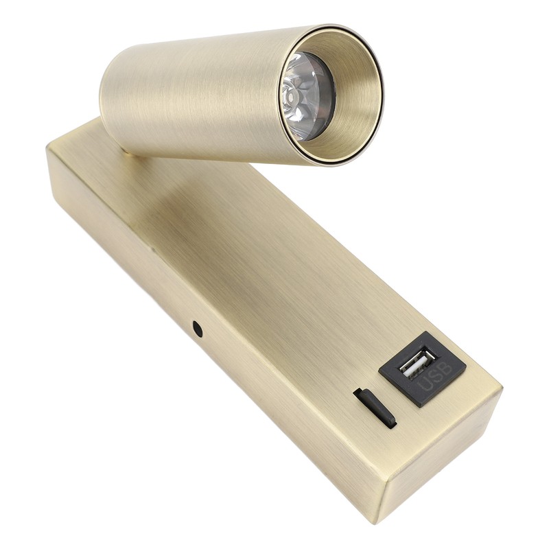 LED Wall Mounted Spotlight Adjustable Angle USB Port Design Stylish