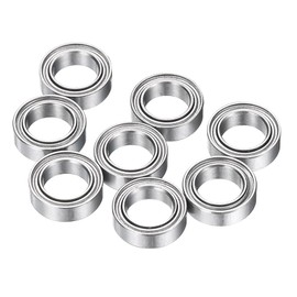 sourcing map 8Pcs MR85ZZ Small Bearing, 5mm ID 8mm OD 2.5mm Width Double Shielded Deep Groove Ball Bearings for Electric Motor Skateboards 3D Printer, P5 (ABEC 5)