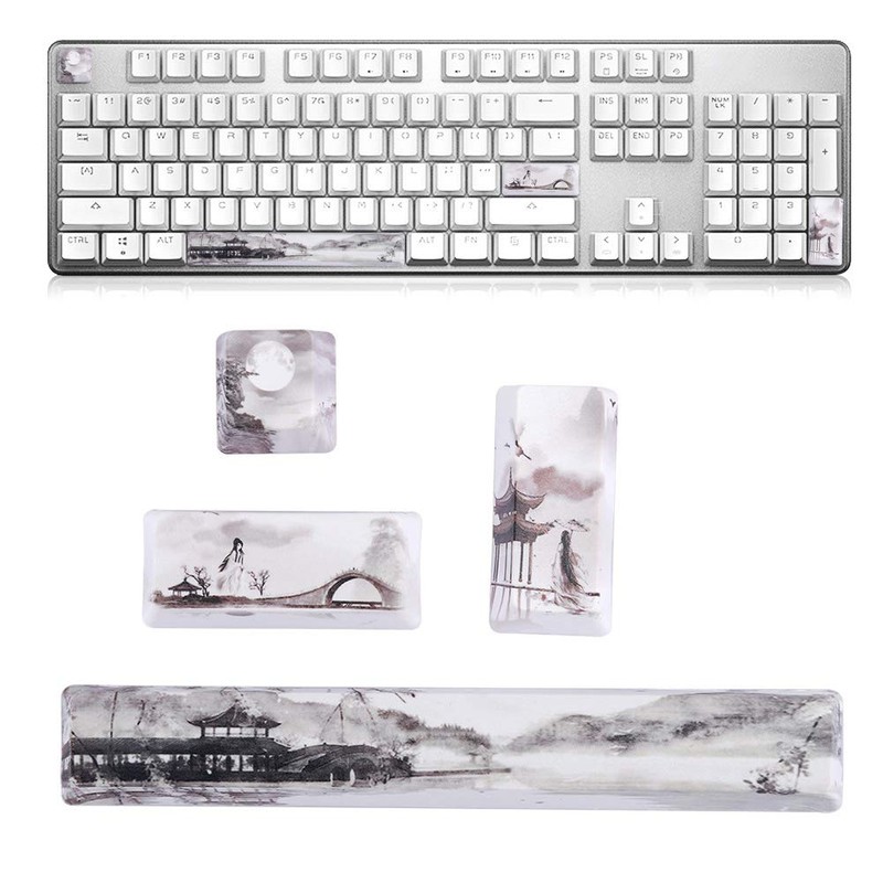 943 Landscape Pattern DIY Keycaps, Space Bar + ESC +