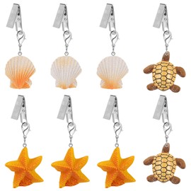 LEGENTLISUR Set of 8 Pieces Ocean Theme Tablecloth Decoration Table Cloth Weights With Clips Outdoor Tablecloth Weights Cute Animal Table Weights For Home Picnic Camping Party