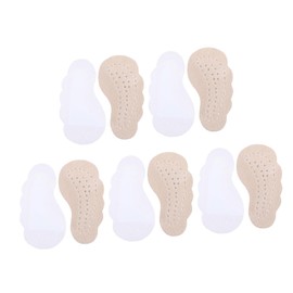OHPHCALL Heel Pads 5 Pair Anti-slip Shoe Inserts Soft Elastic for High Heel Shoes Half Insoles for Women Men