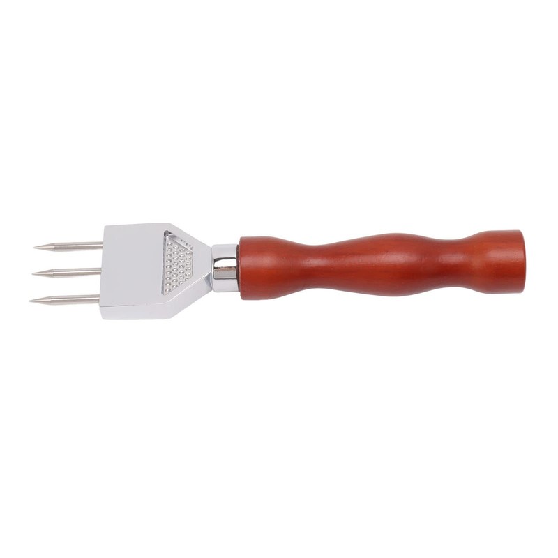 Three Prong Ice Axe, Wooden Handle, 304 Stainless Steel Ice