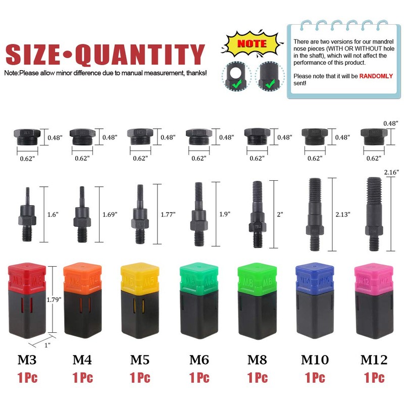 Hilitchi Assorted 7PCS Metric M3 M4 M5 M6 M8 M10