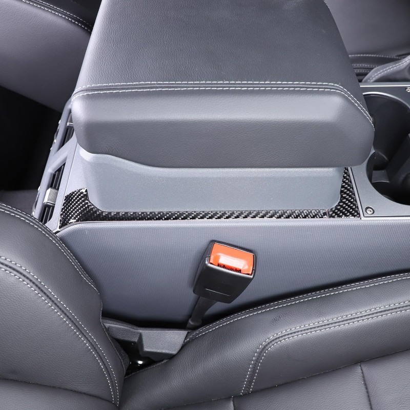 Hudiriy Soft Carbon Fiber Car Armrest Panel Cover TrimSticker Compatible