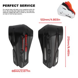 PowerMotor Motorcycle Hand Shields，Windshield Coffin Cut Deflectors Replacement for KLX RMZ CRF YZF SX EXC XCW SMR Zeta XC-PRO X3 Enduro Race Dirt Pit Bike ATV Quad Black