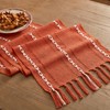YZJZEDS Hemstitched Farmhouse Fall Table Runner, Orange 13x48 Inch, Cotton