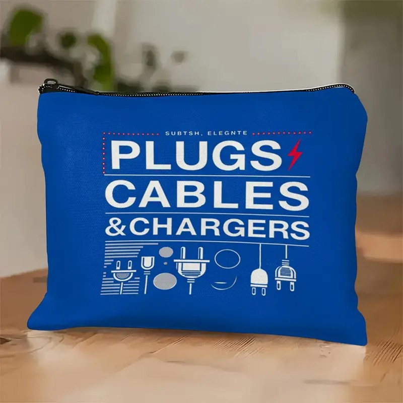 Plugs, Cables & Chargers Bag - Durable, Portable and Stylish