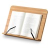 Bamboo Book Stand Foldable Wooden Cookbook Holder with 5 Angle