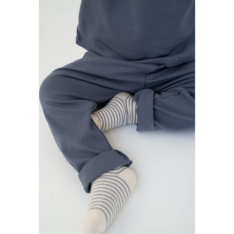 Snugabye Organic Toddler Turned-Cuff Pants (Folkstone Grey) 4T