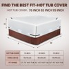 600D Outdoor Waterproof Hot Tub Cover, Silver-Coated Fabric Fade and
