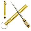 2Pcs Portable Titanium Toothpicks Metal Toothpick with Protective Holder Key