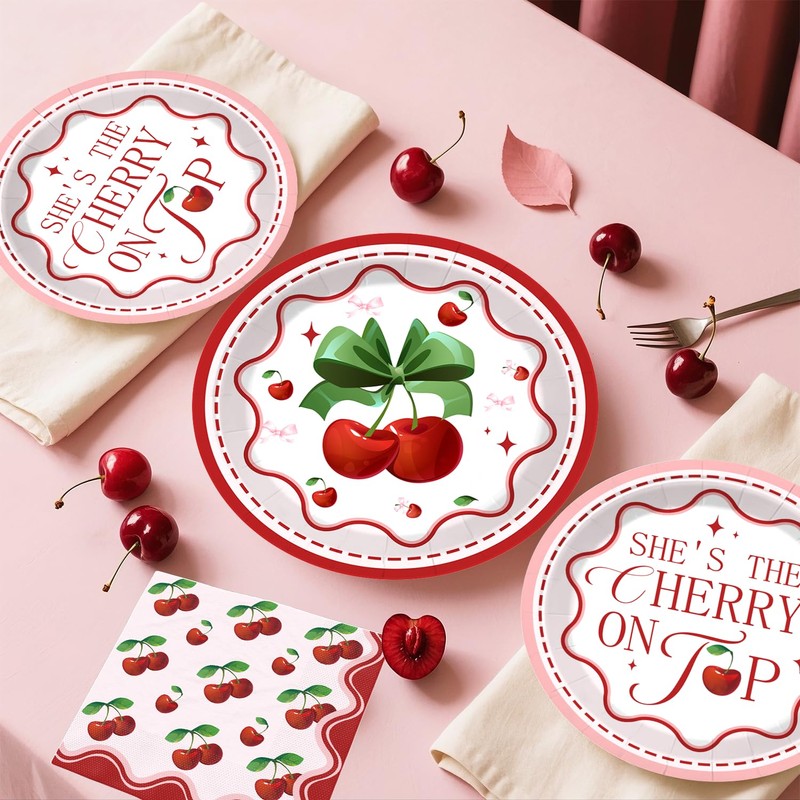 Xynic Cherry On Top Baby Shower Decorations, She's the Cherry