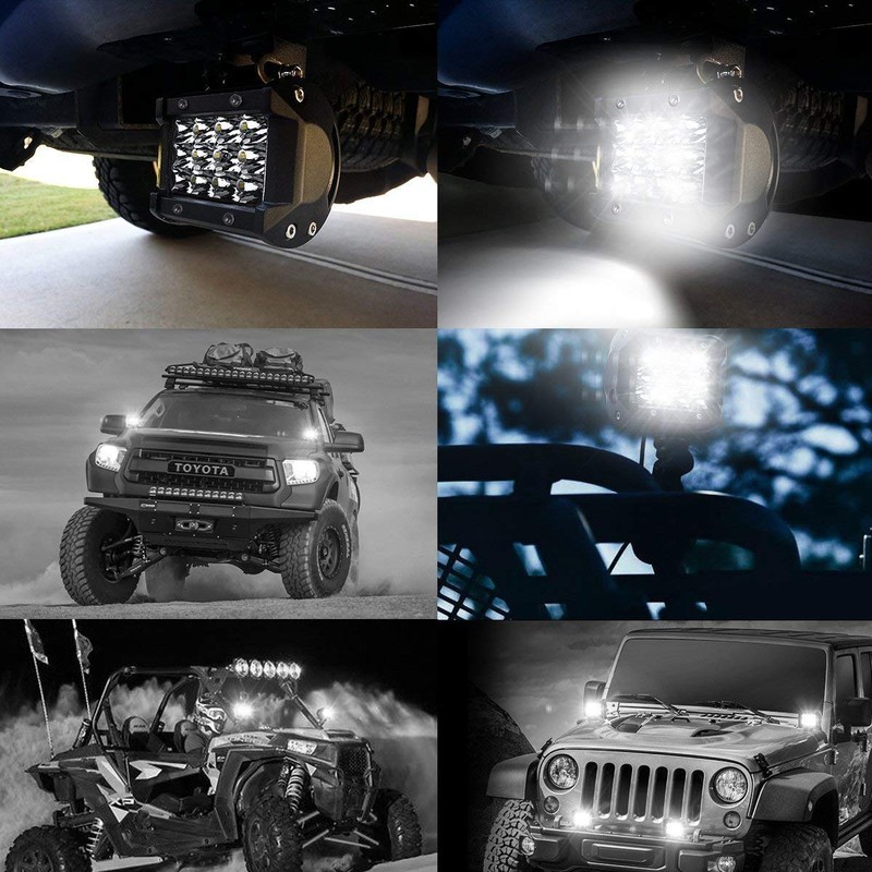 AUXTINGS LED Wirk Light Bar, 2Pcs 4 inch 36W Triple