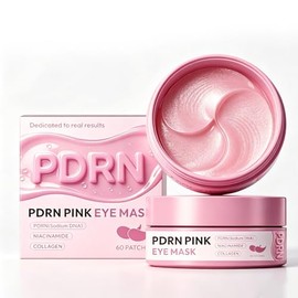Nicotinamide Under Eye Patches (60 Pairs),PDRN Retinal Eye Patches, Skincare for Puffy Eyes,Fine Lines,Dark Circles,Bags & Wrinkles with Collagen & Hyaluronic Acid (Pink)