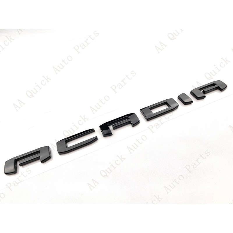 GMC 1PC Gloss Black Door Rear Tailgate Acadia Letter Emblem