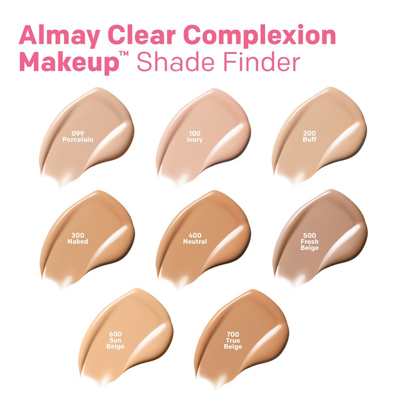 Almay Clear Complexion Acne Foundation Makeup with Salicylic Acid, Medium