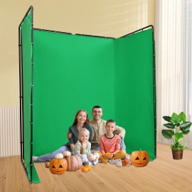 13.12*7.87ft Photography Backdrop Stand Kit with Green Cloth For Photo Studio