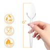 POSATE POSATE Heavy Duty Plastic Spoons, Clear Disposable, Pack of