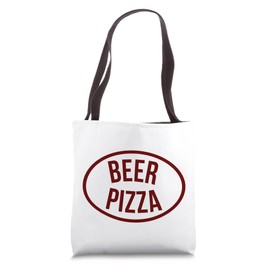 BEER PIZZA - Cool Funny Kpop Junk Food Humor Logo Statement Tote Bag
